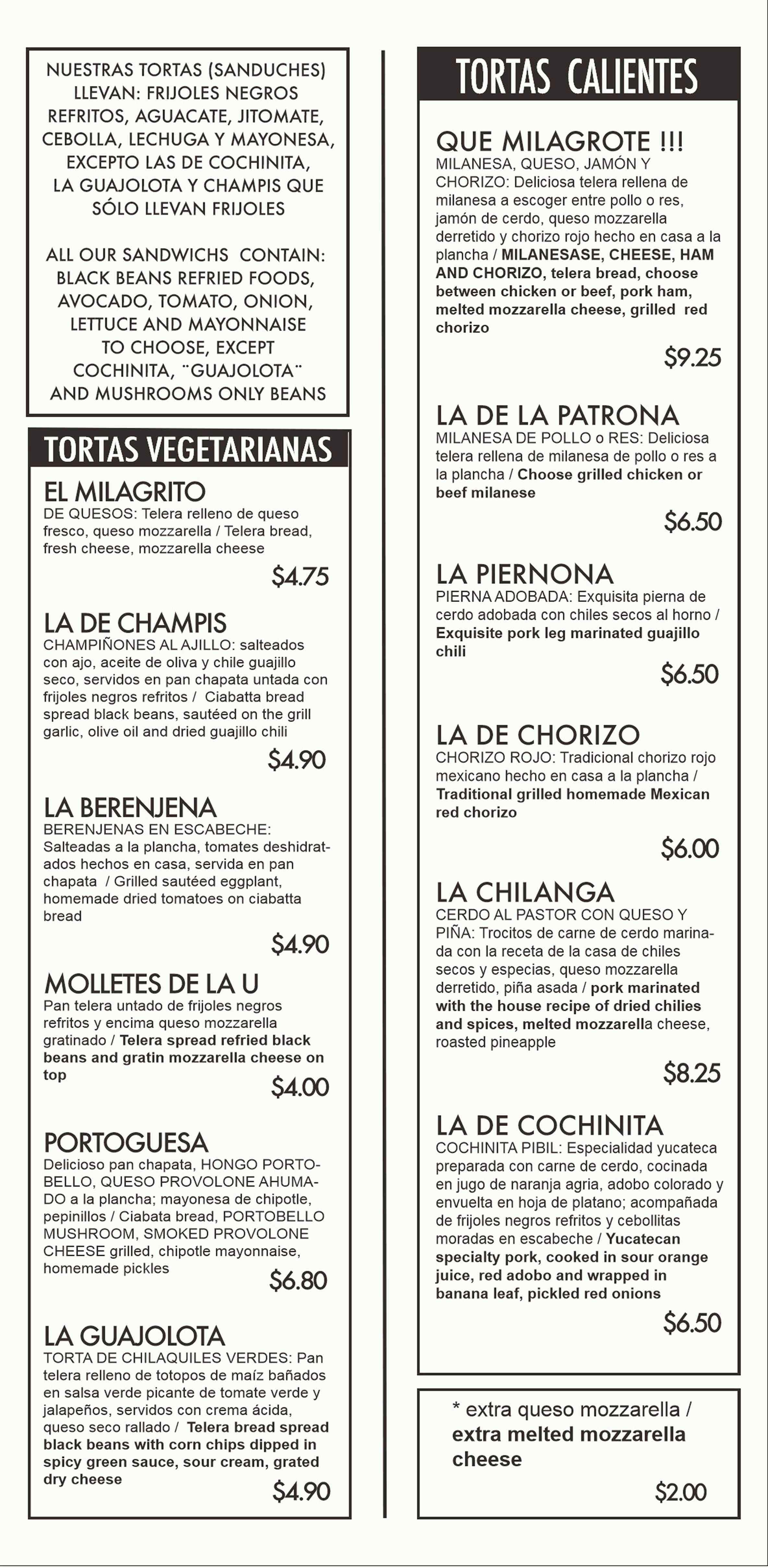 Menú página 3