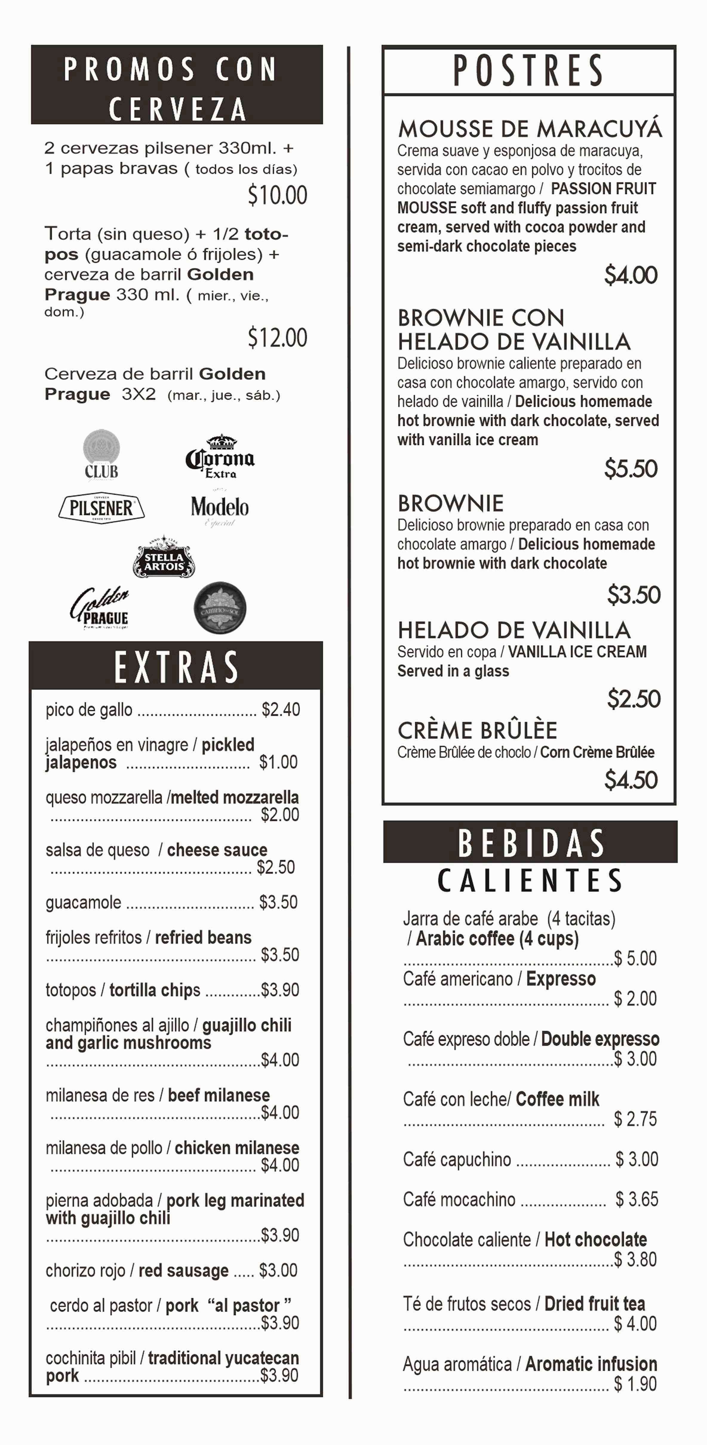 Menú página 5